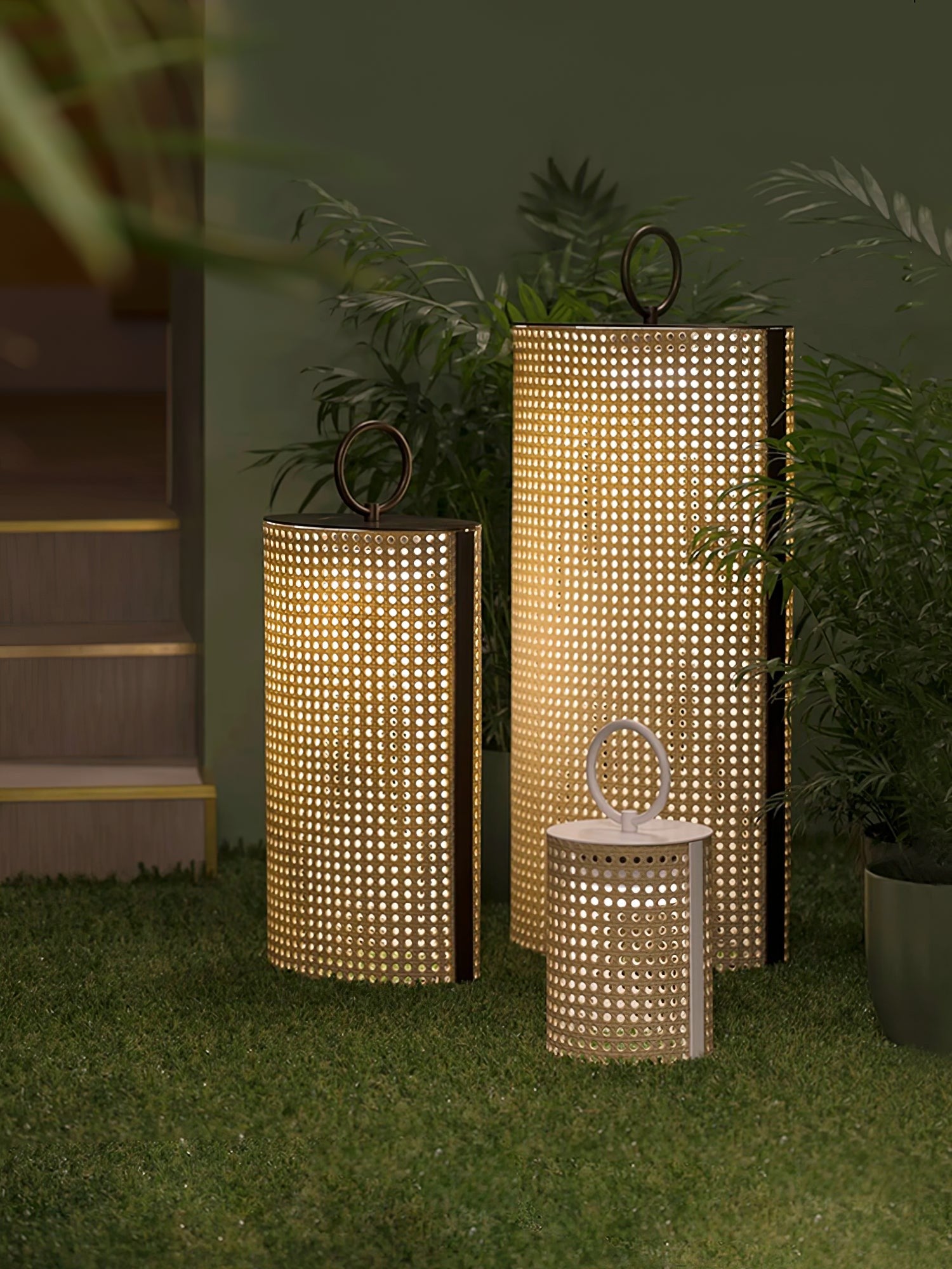 Solara Woven Solar Garden Lantern