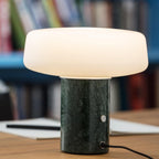Solid Marble Cylinder Table Lamp