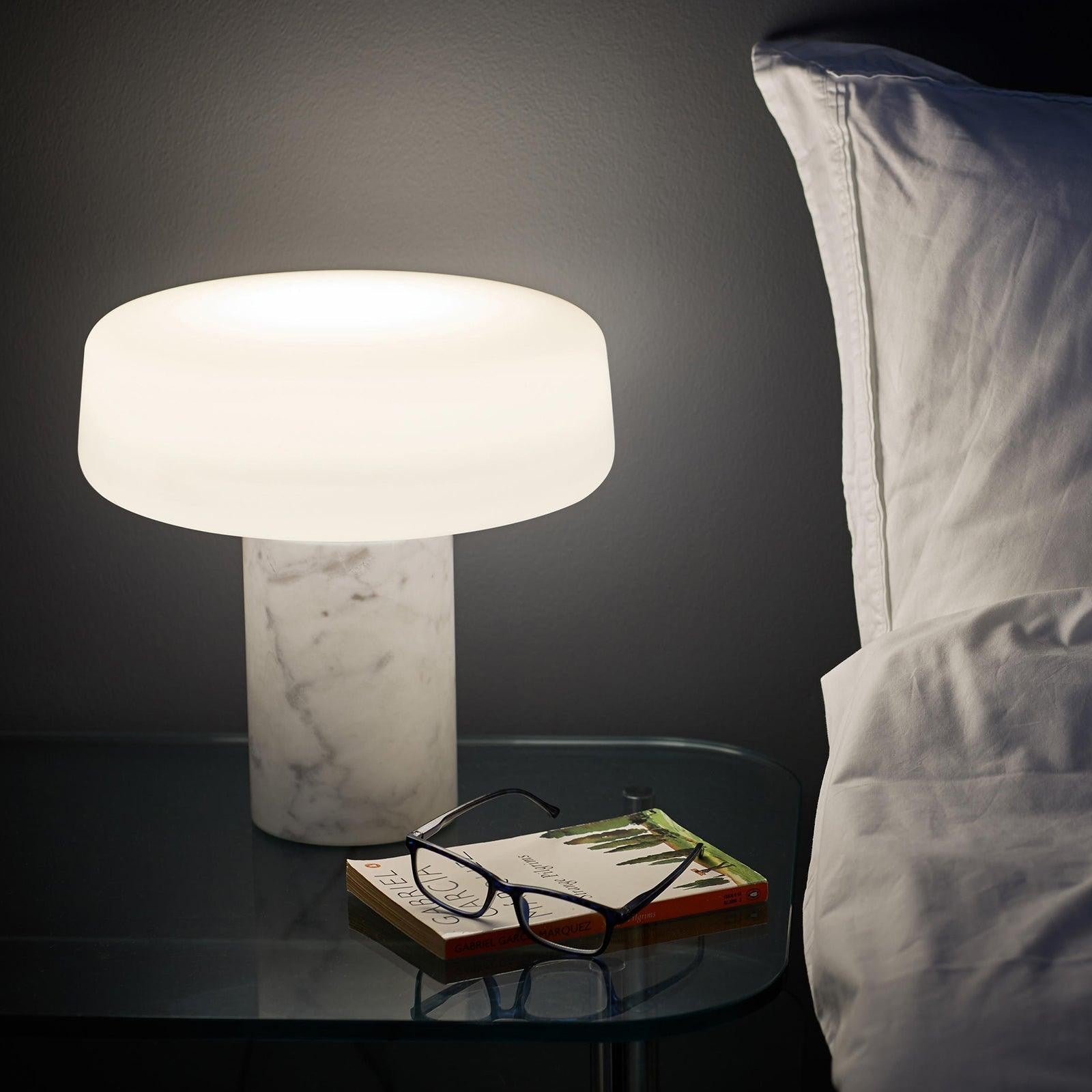 Solid Marble Cylinder Table Lamp