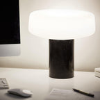 Solid Marble Cylinder Table Lamp