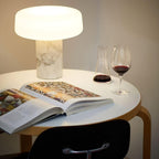 Solid Marble Cylinder Table Lamp
