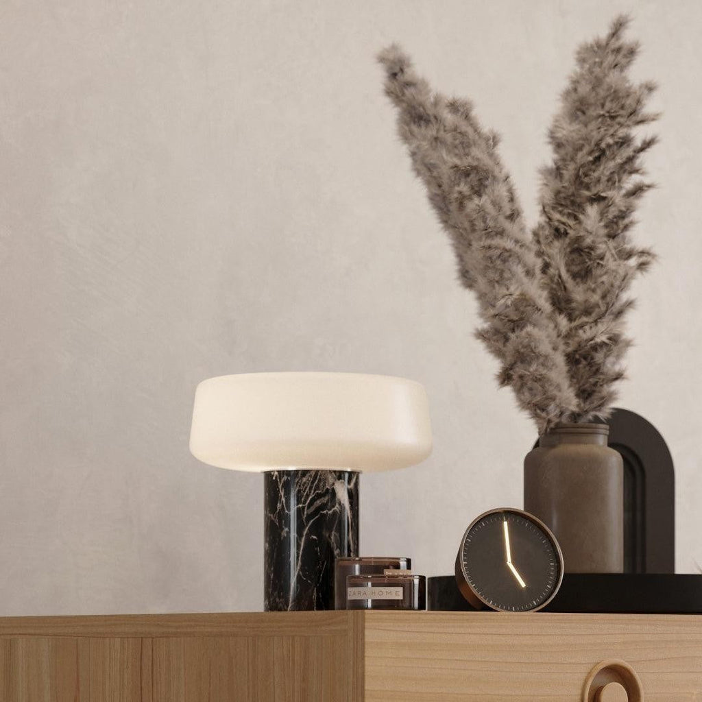 Solid Marble Cylinder Table Lamp