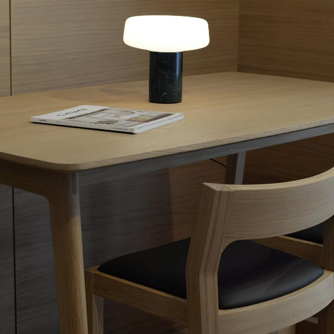 Solid Marble Cylinder Table Lamp