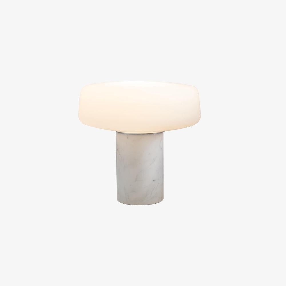 Solid Marble Cylinder Table Lamp