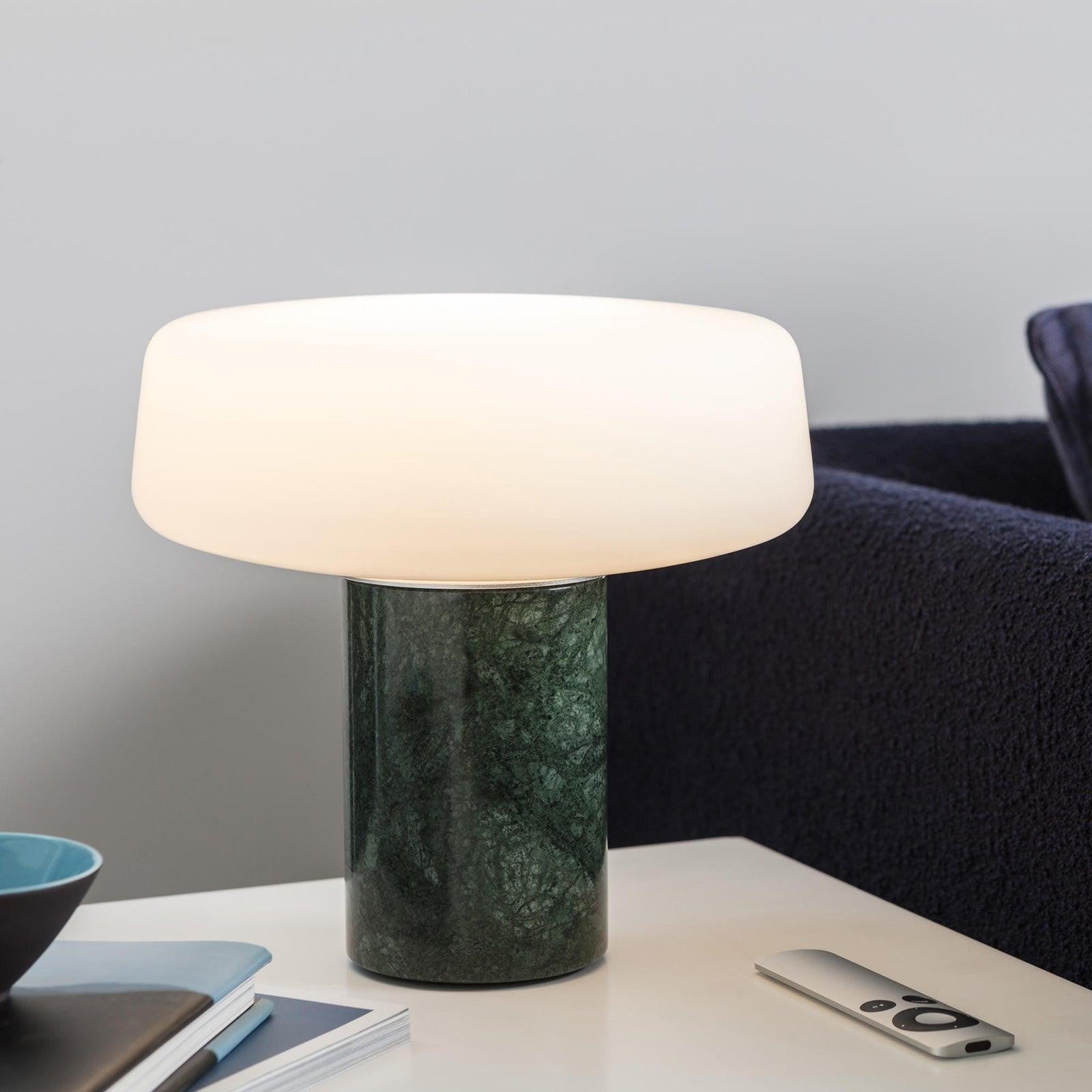 Solid Marble Cylinder Table Lamp