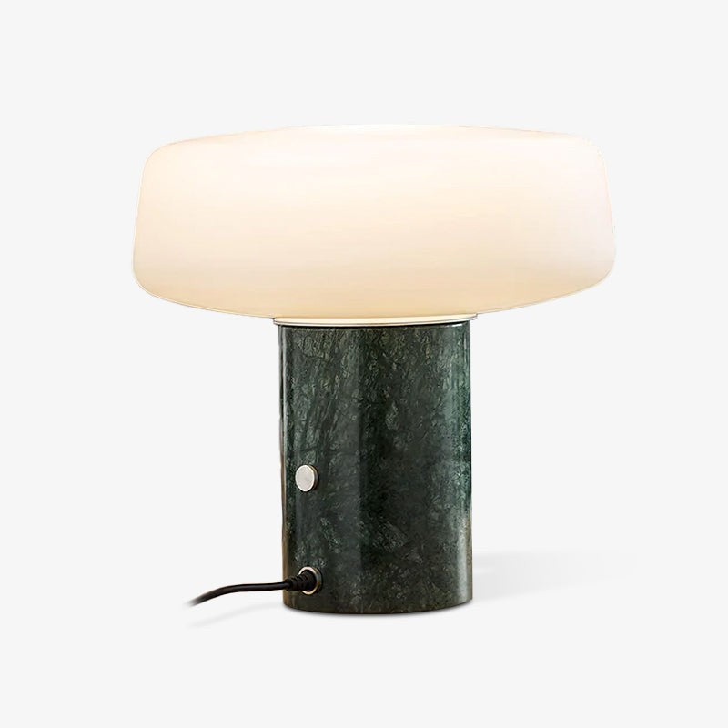 Solid Marble Cylinder Table Lamp