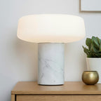 Solid Marble Cylinder Table Lamp