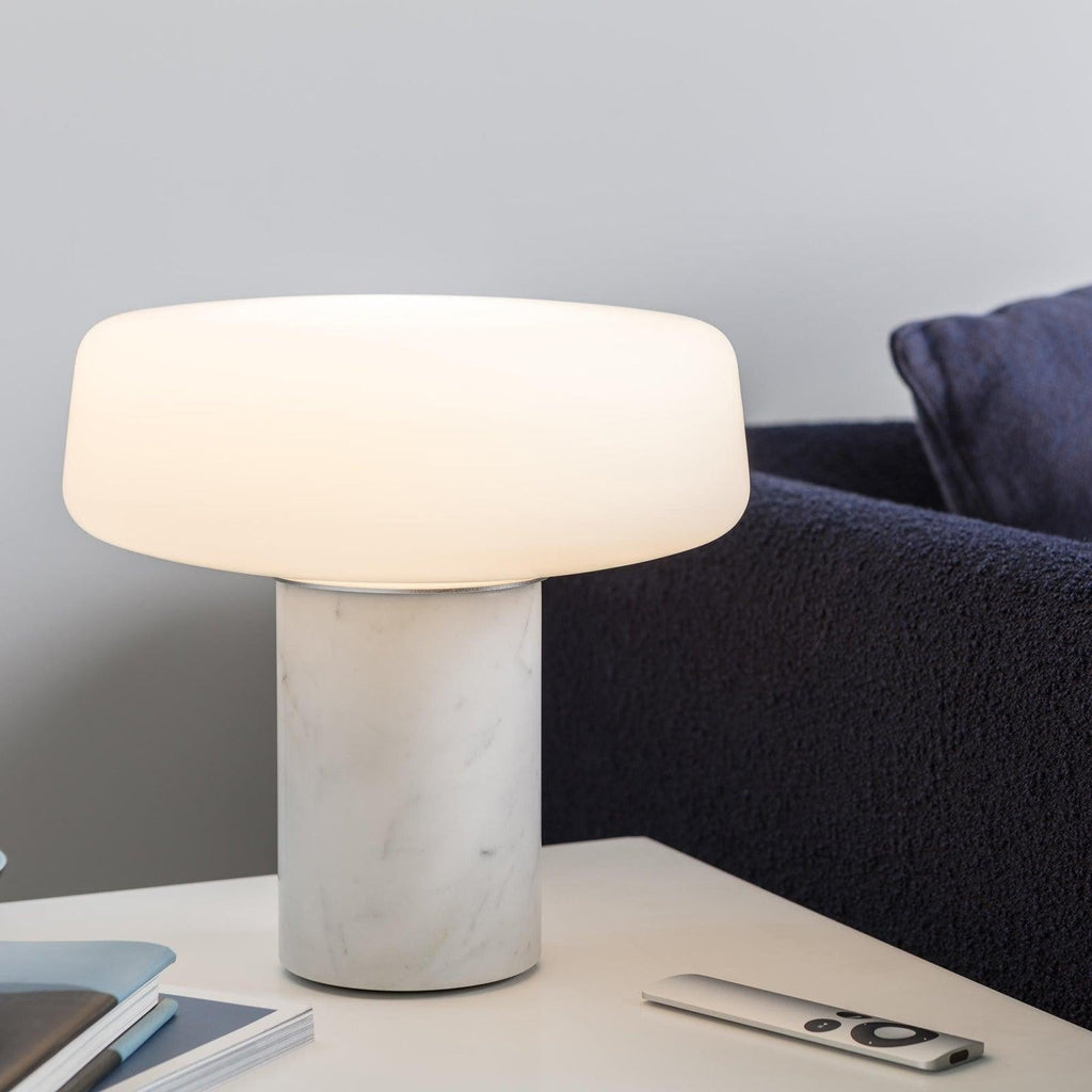 Solid Marble Cylinder Table Lamp