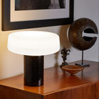 Solid Marble Cylinder Table Lamp