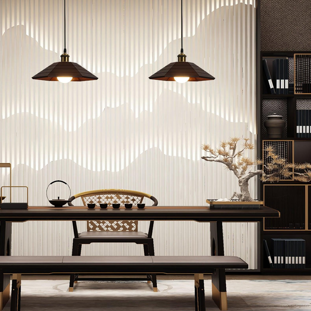 Solmere Wooden Dome Pendant
