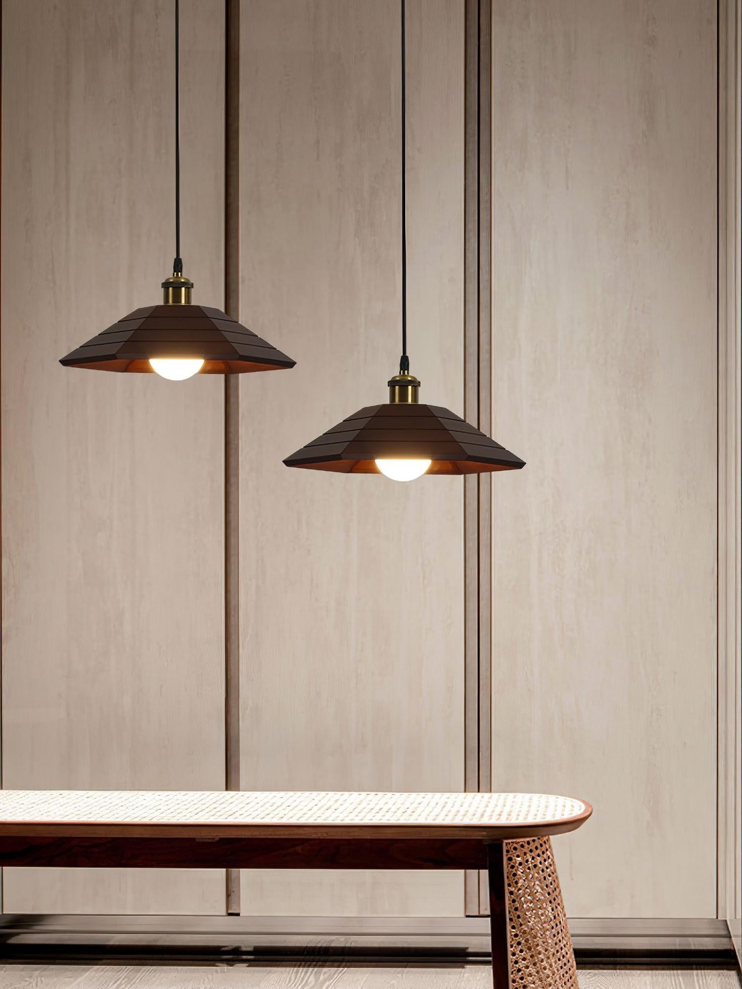 Solmere Wooden Dome Pendant
