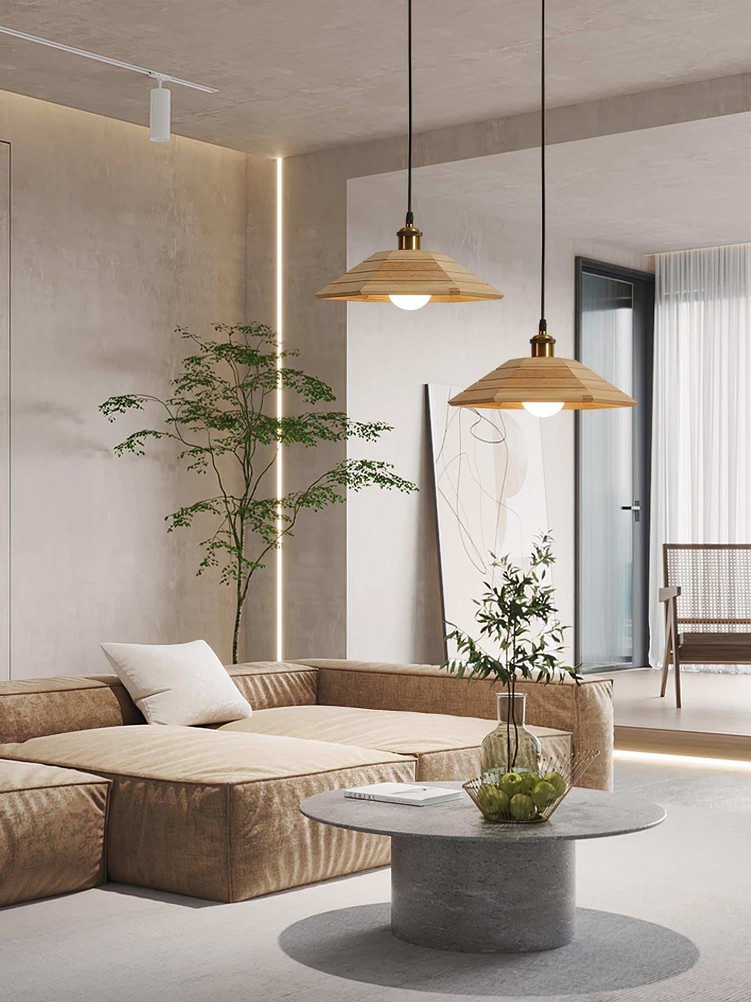 Solmere Wooden Dome Pendant
