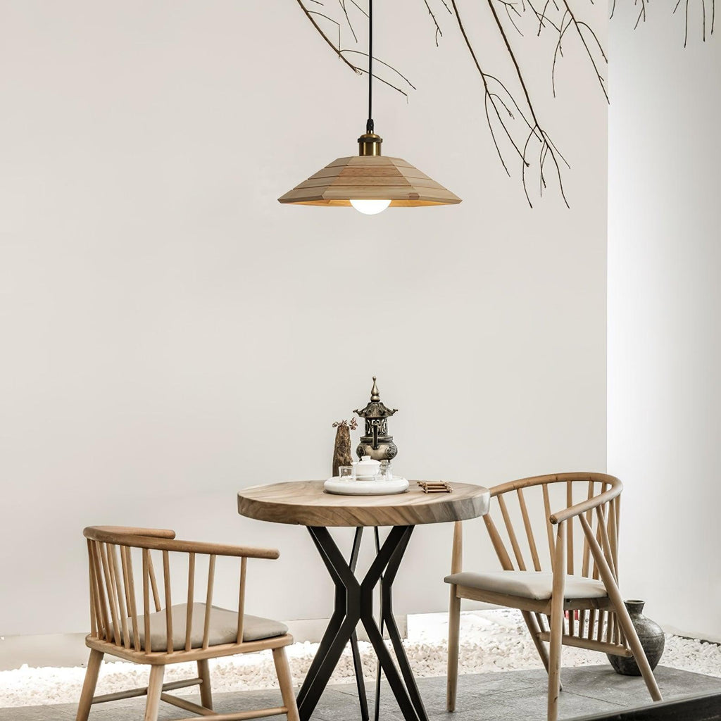 Solmere Wooden Dome Pendant