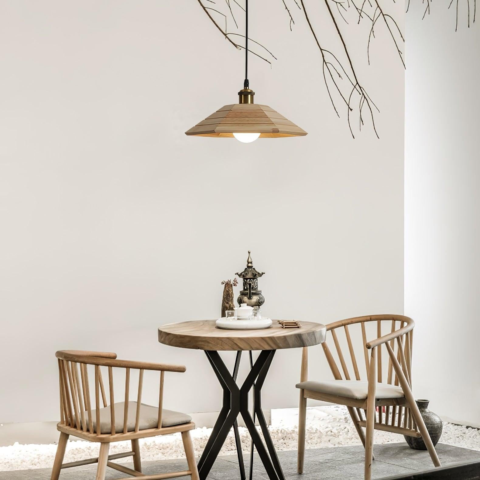 Solmere Wooden Dome Pendant