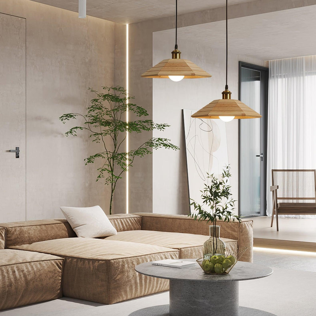Solmere Wooden Dome Pendant