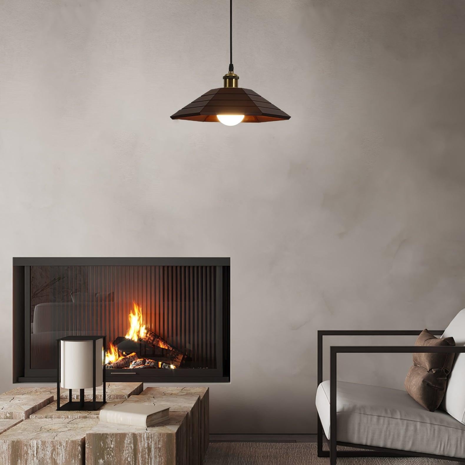 Solmere Wooden Dome Pendant