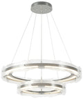 Solstice 36.6"W Tiered  Standard LED Pendant w/ Clear Glass Shade