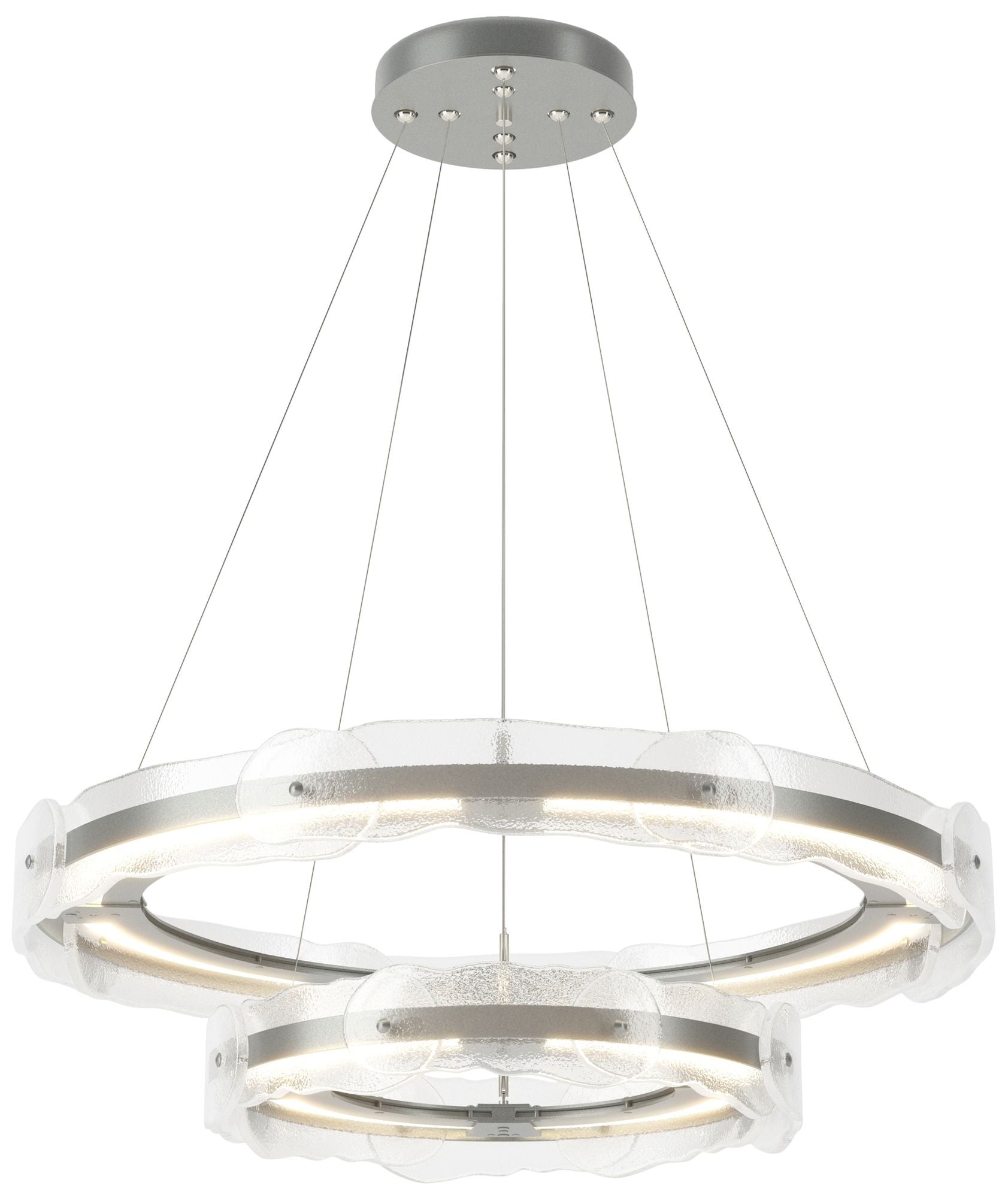 Solstice 36.6"W Tiered  Standard LED Pendant w/ Clear Glass Shade