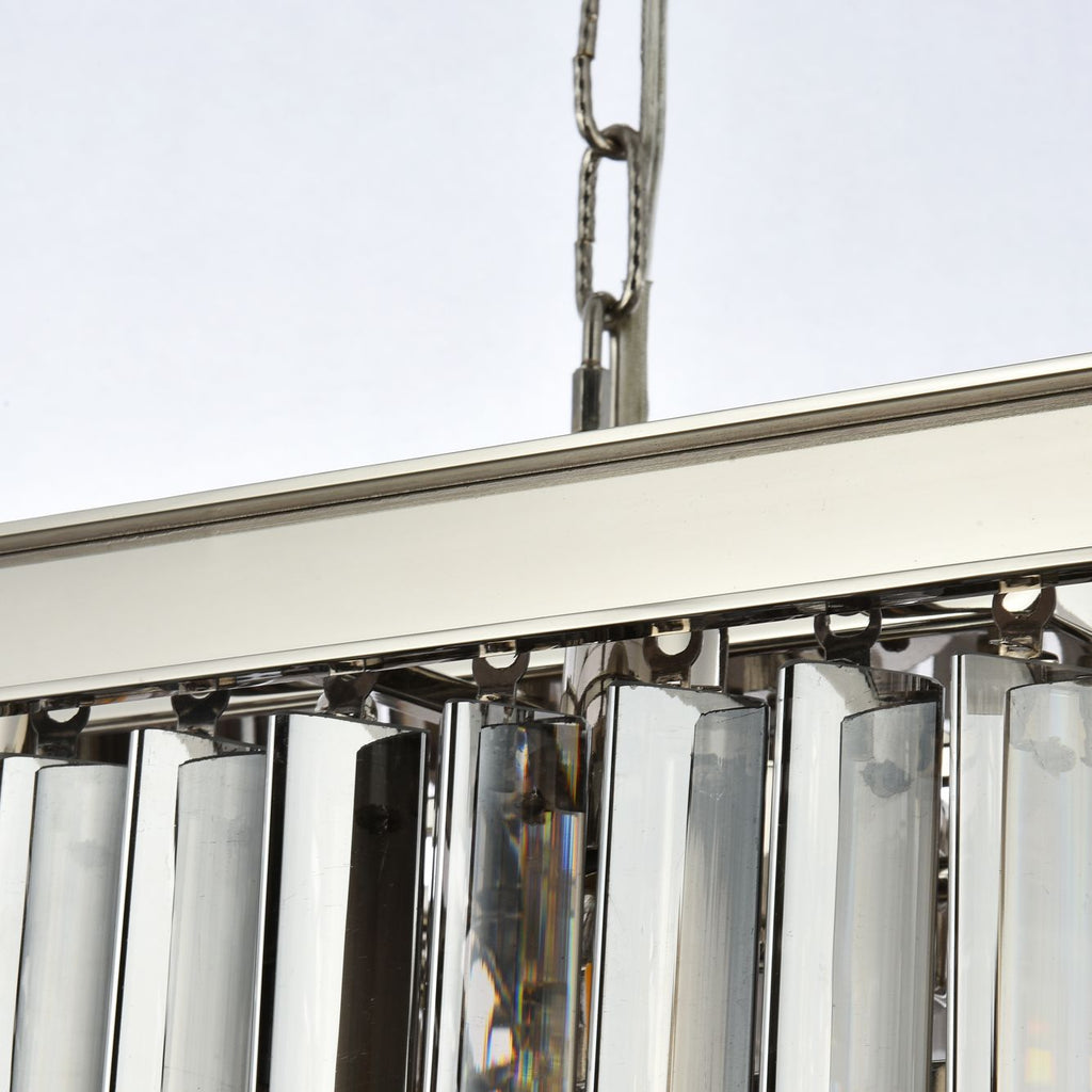 Sydney 40" Wide Polished Nickel 12-Light Linear Chandelier
