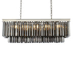 Sydney 40" Wide Polished Nickel 12-Light Linear Chandelier