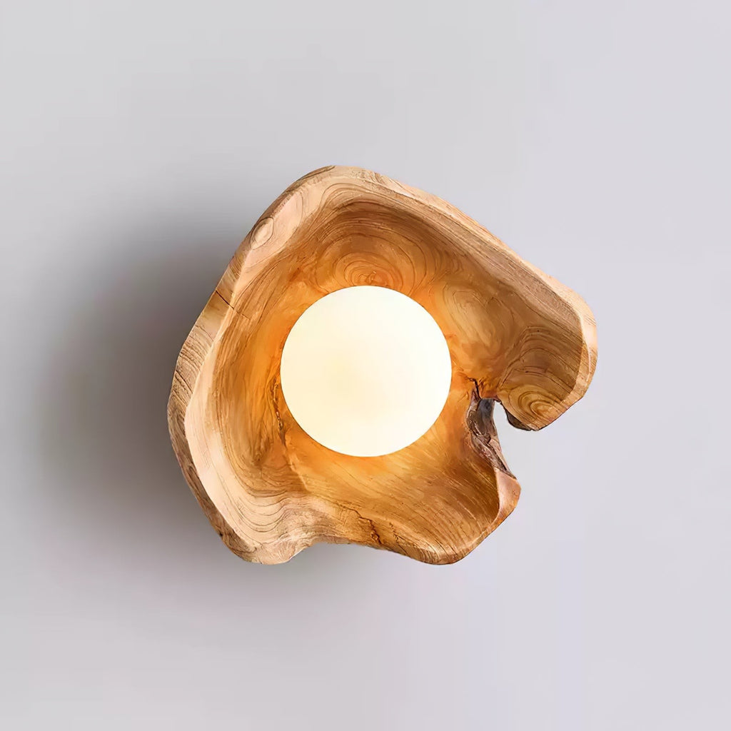Sylvara Wood Orb Wall Light