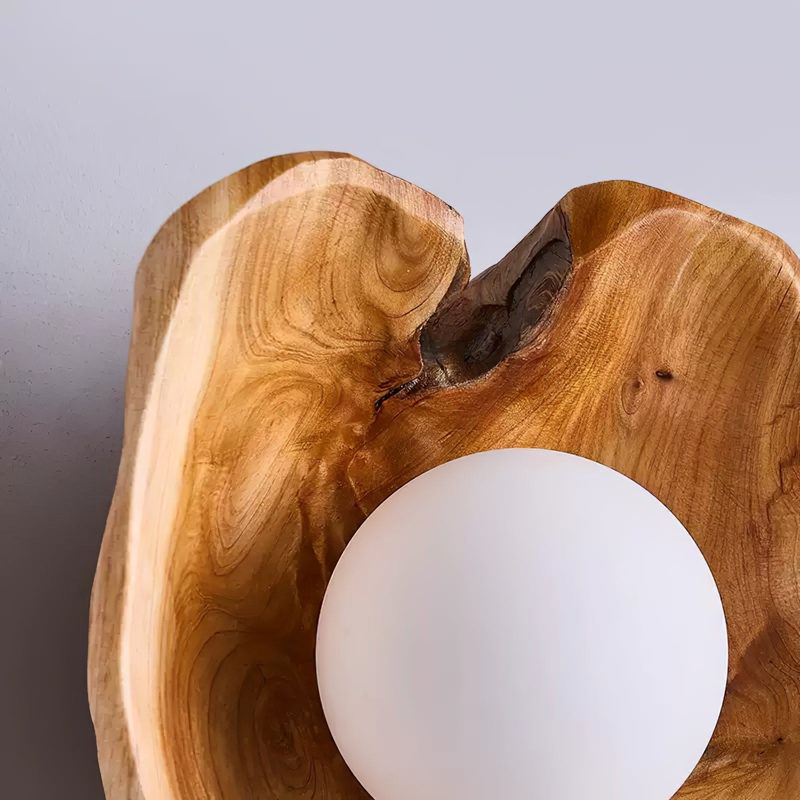 Sylvara Wood Orb Wall Light