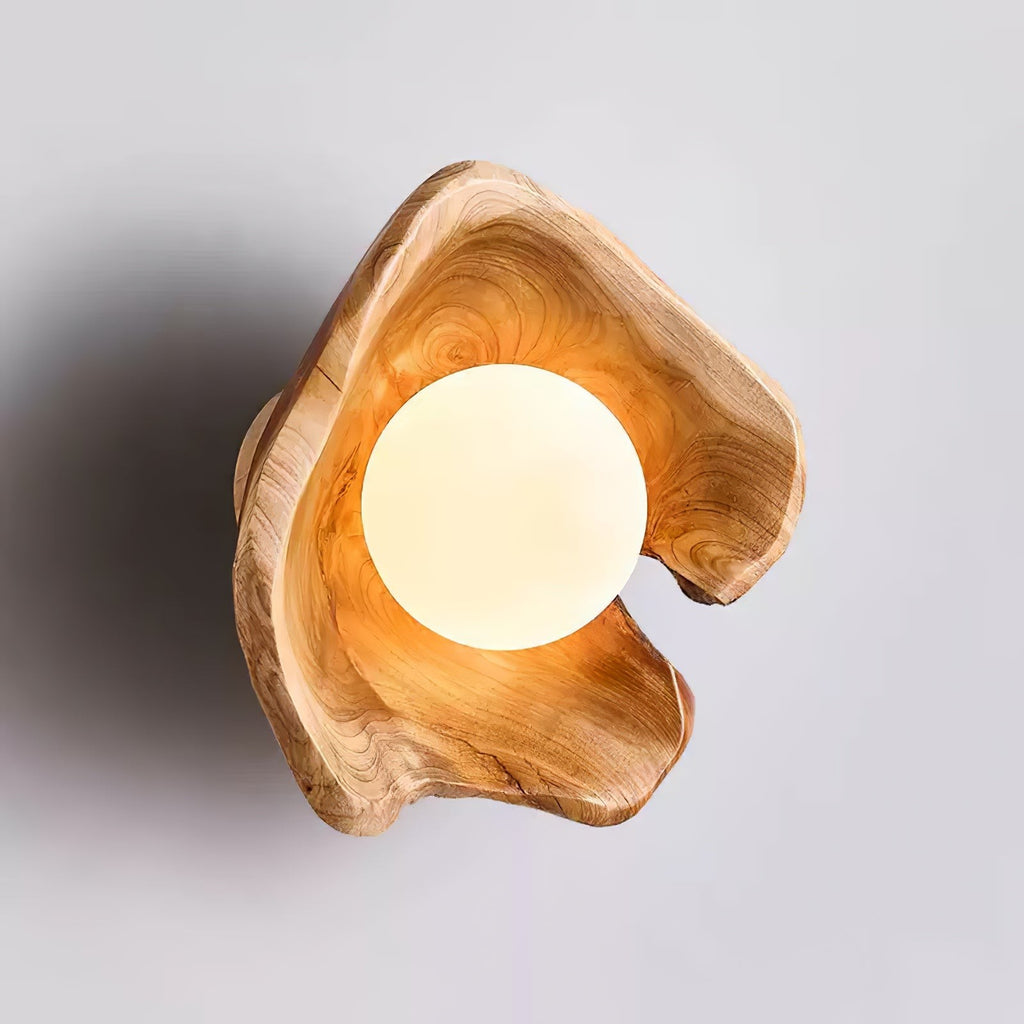 Sylvara Wood Orb Wall Light