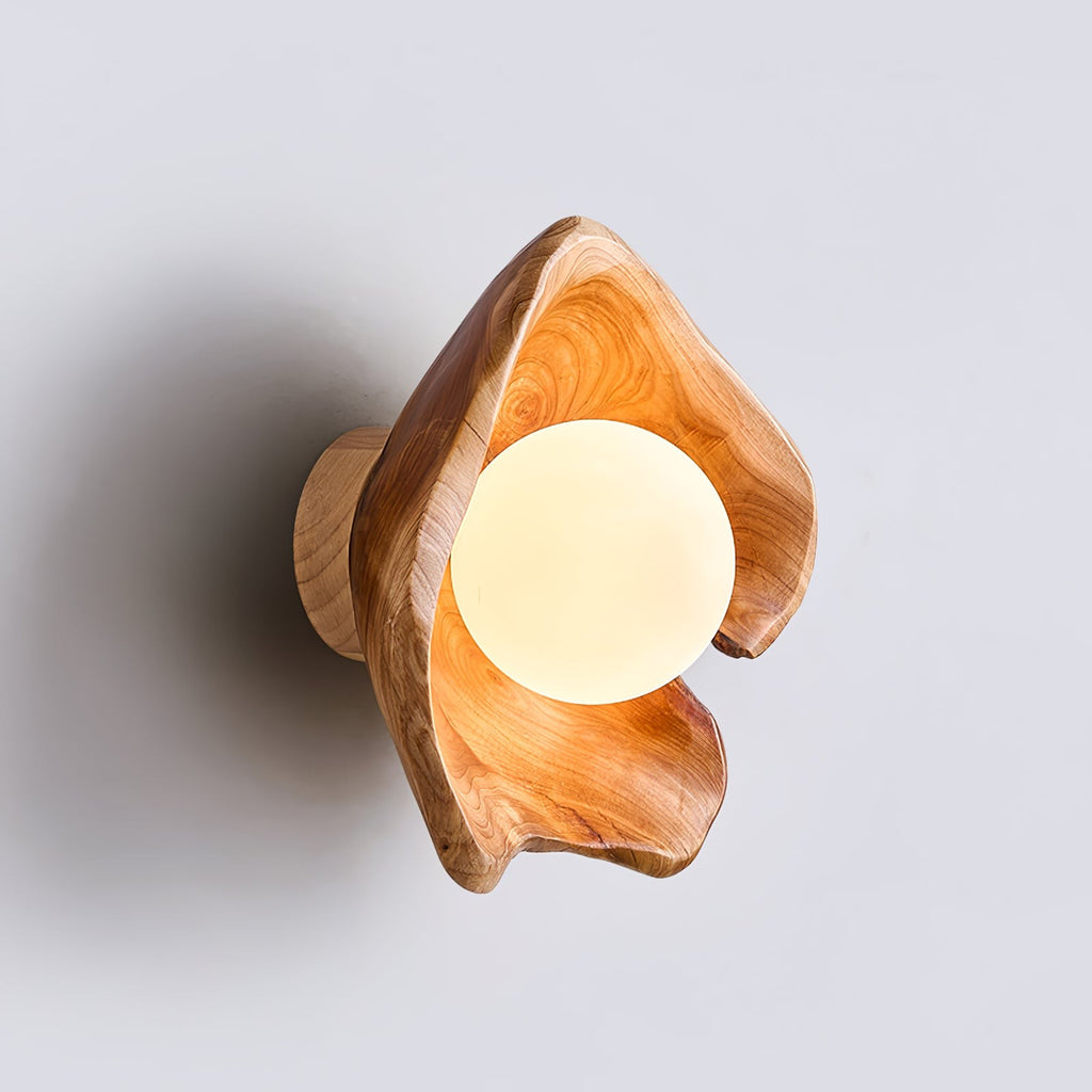 Sylvara Wood Orb Wall Light