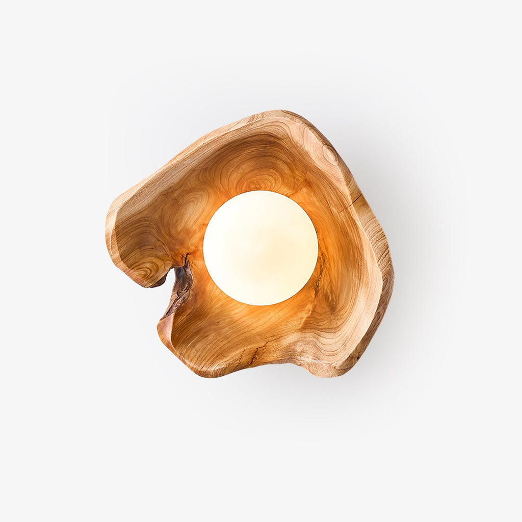 Sylvara Wood Orb Wall Light