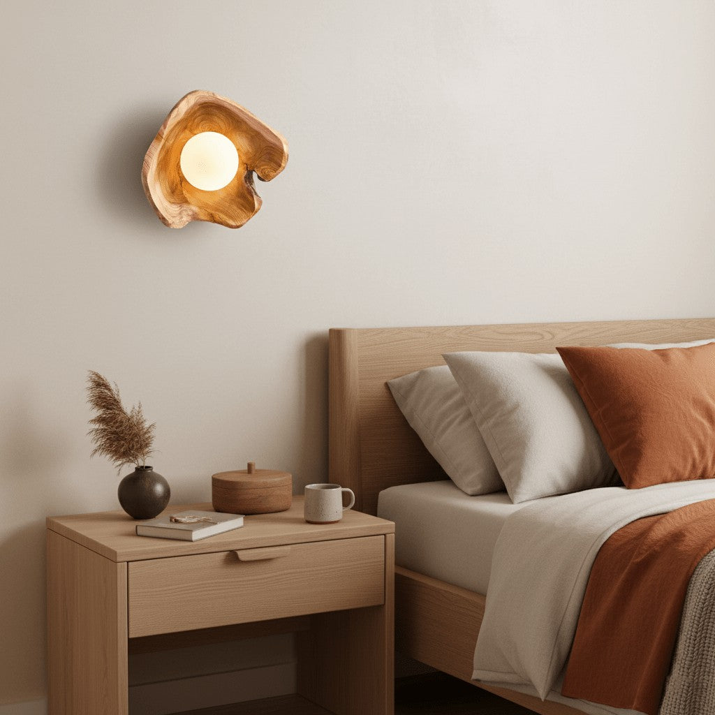 Sylvara Wood Orb Wall Light