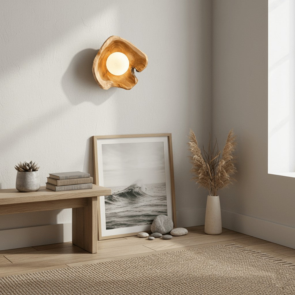 Sylvara Wood Orb Wall Light