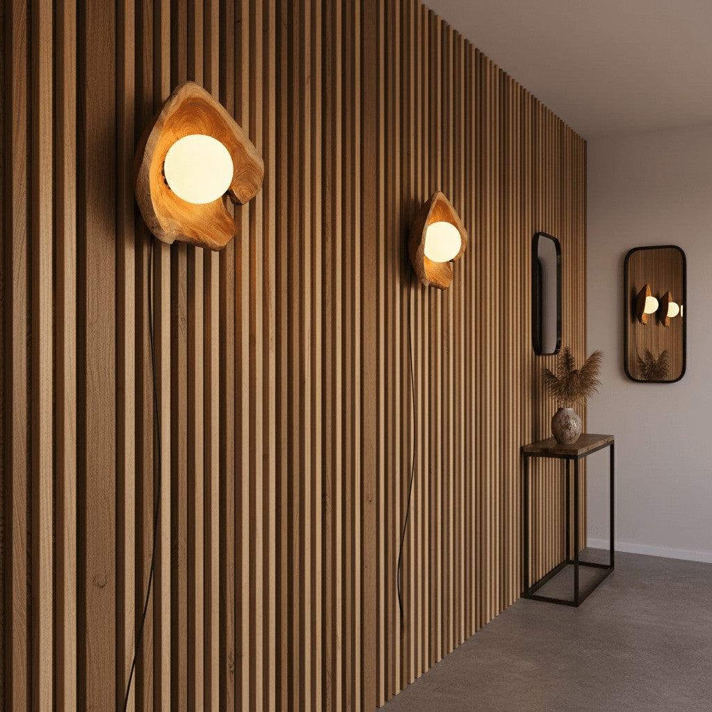 Sylvara Wood Orb Wall Light