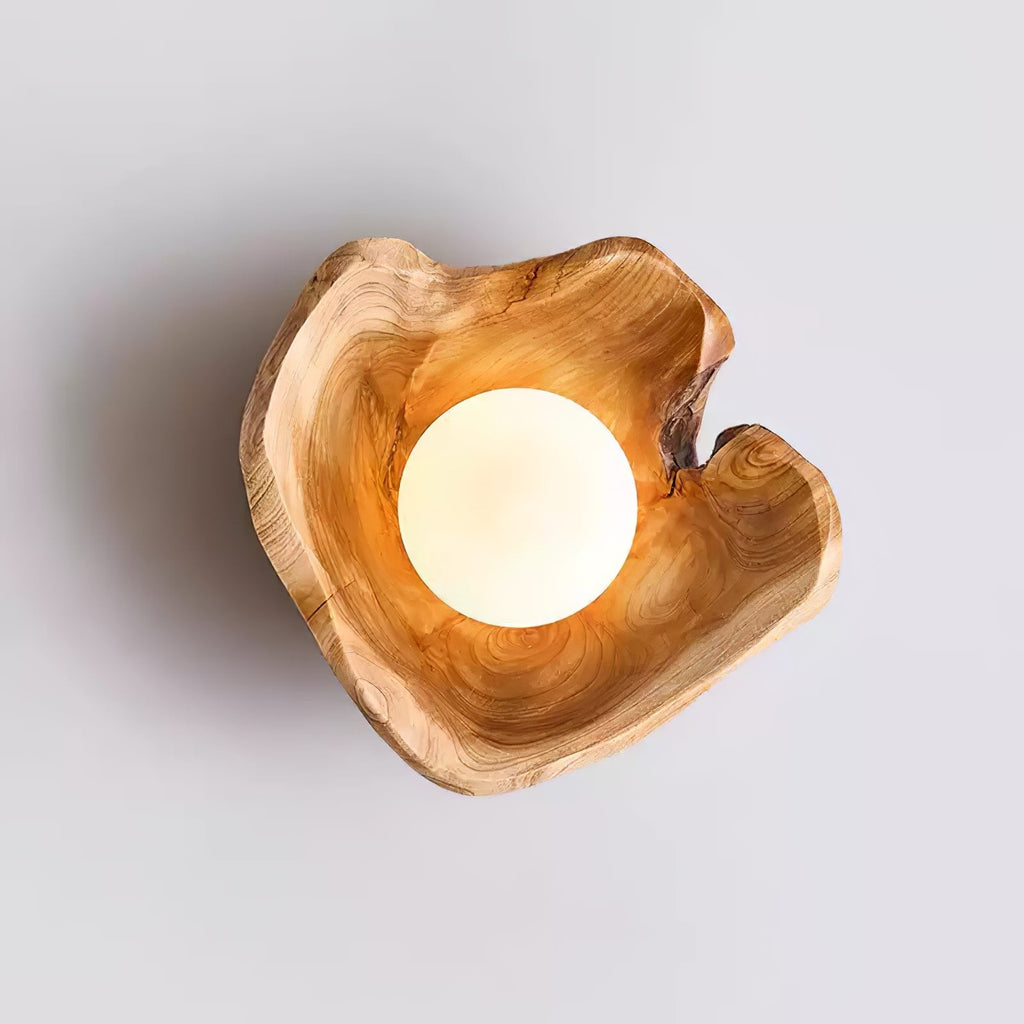 Sylvara Wood Orb Wall Light