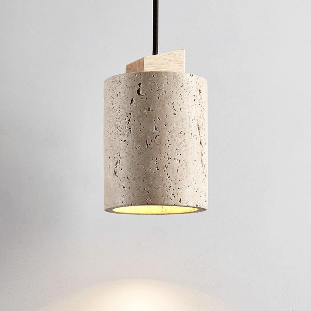 Tavero Travertine Cylinder Pendant