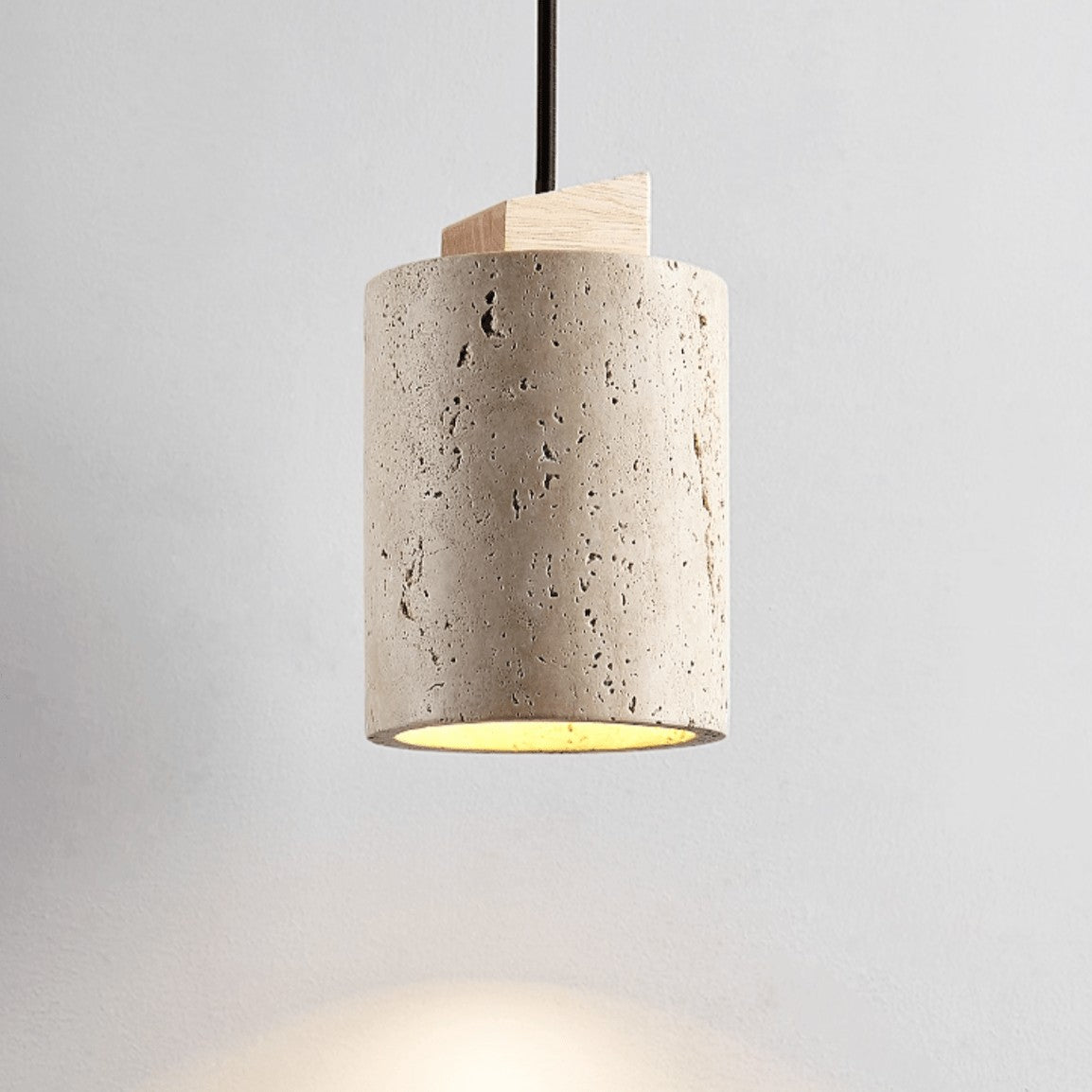 Tavero Travertine Cylinder Pendant