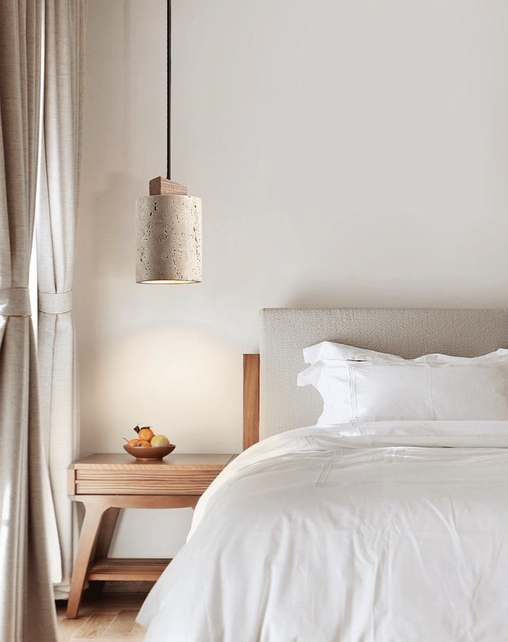 Tavero Travertine Cylinder Pendant