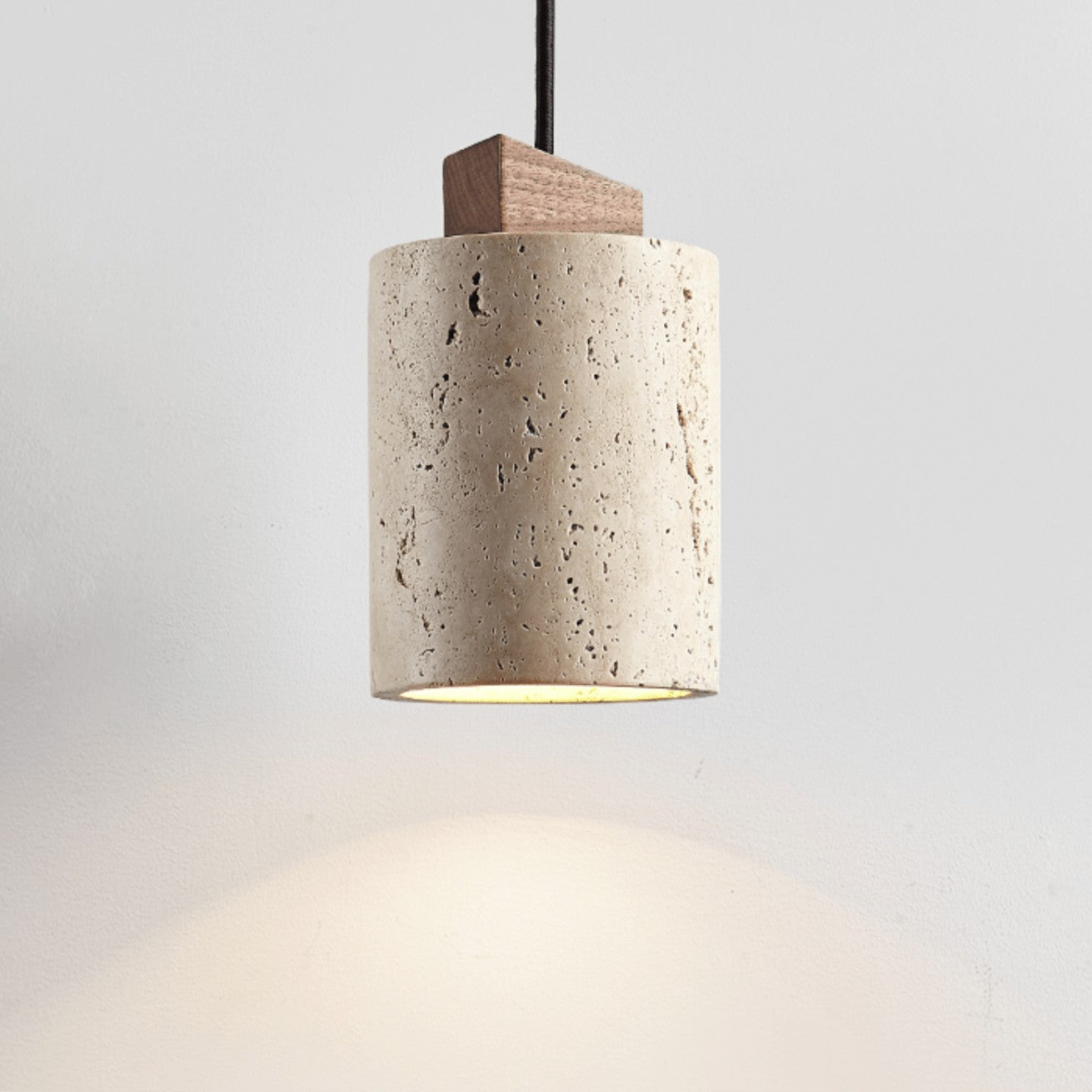 Tavero Travertine Cylinder Pendant