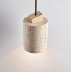 Tavero Travertine Cylinder Pendant
