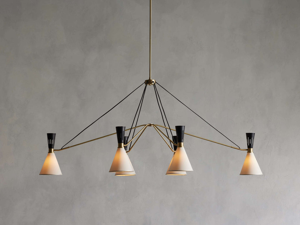 Torino Atelier Brass Linear Chandelier