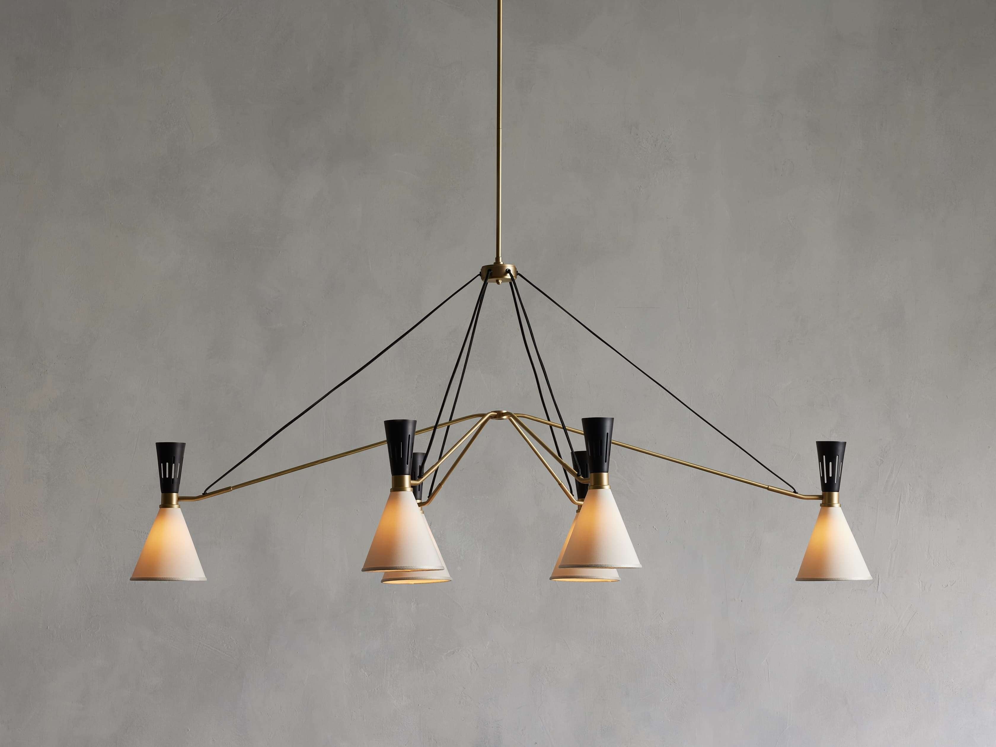 Torino Atelier Brass Linear Chandelier