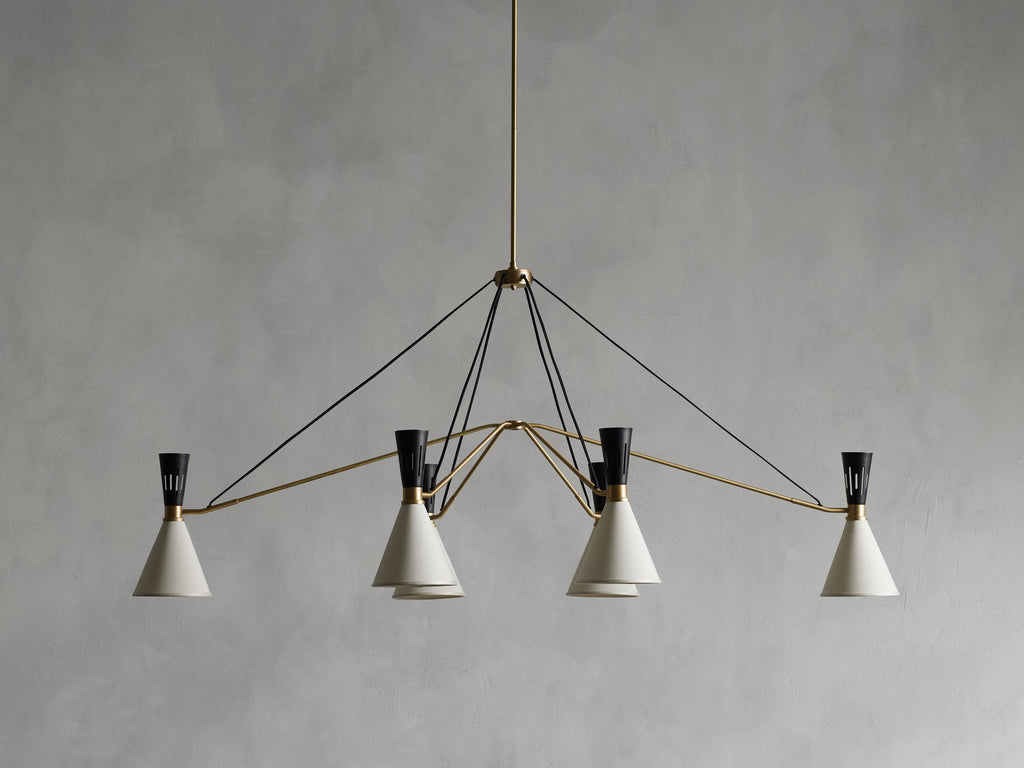 Torino Atelier Brass Linear Chandelier