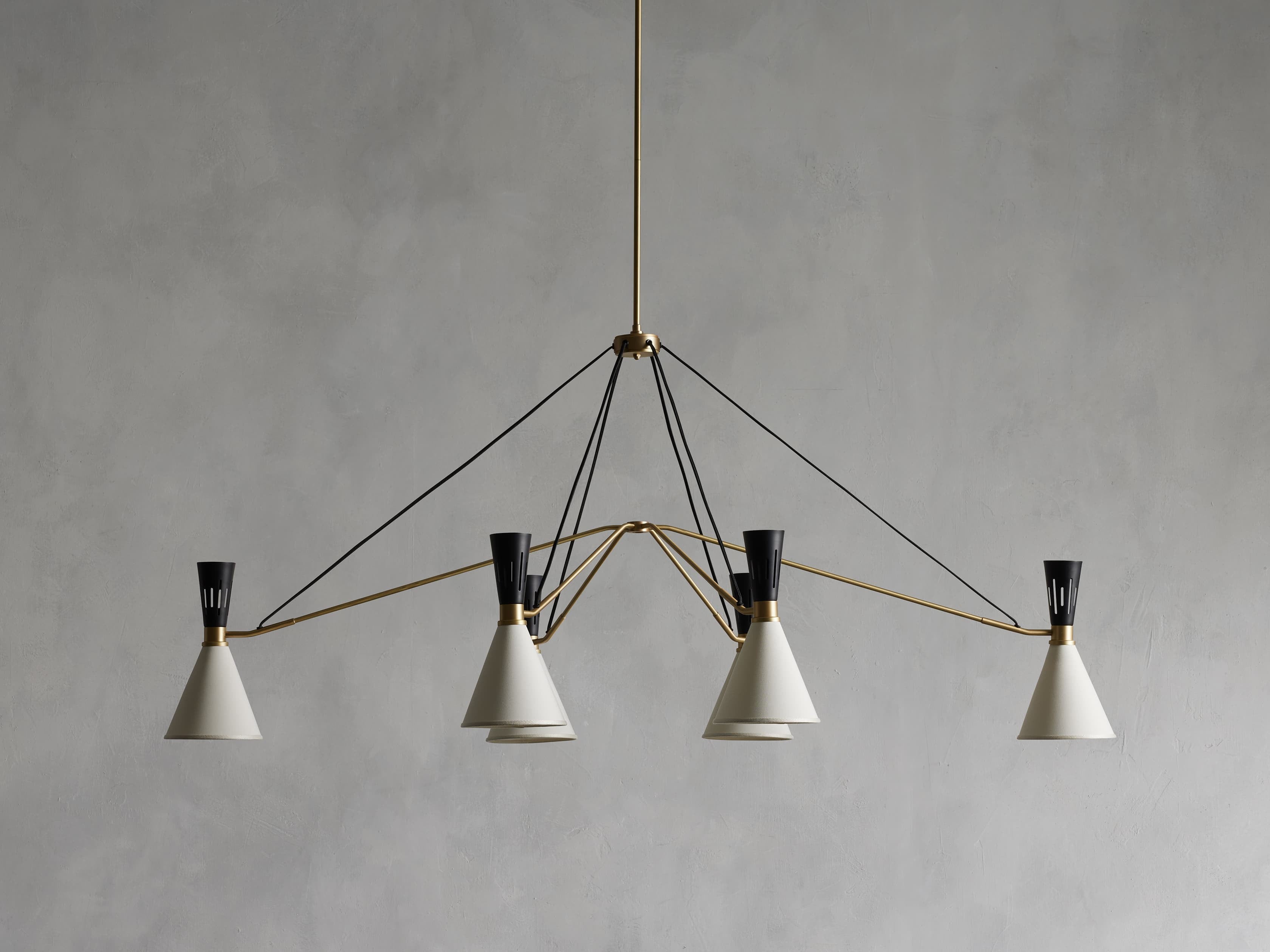 Torino Atelier Brass Linear Chandelier
