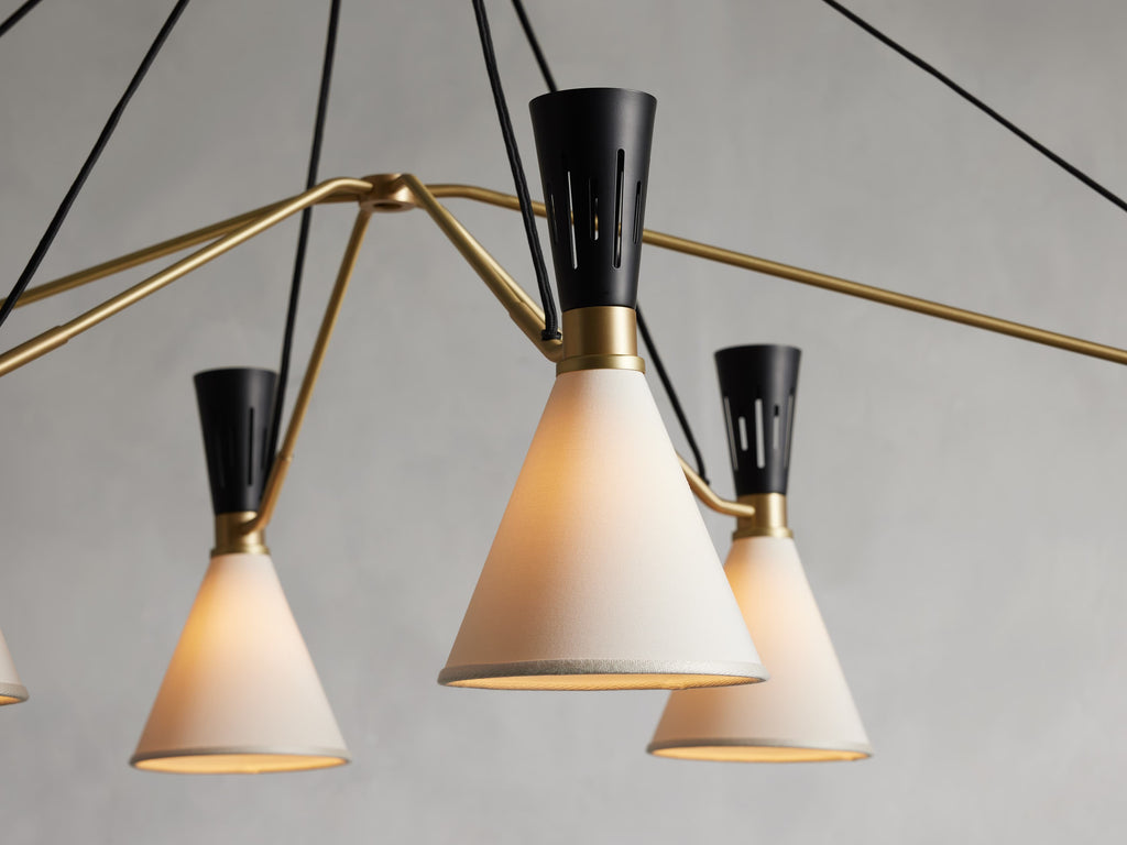 Torino Atelier Brass Linear Chandelier