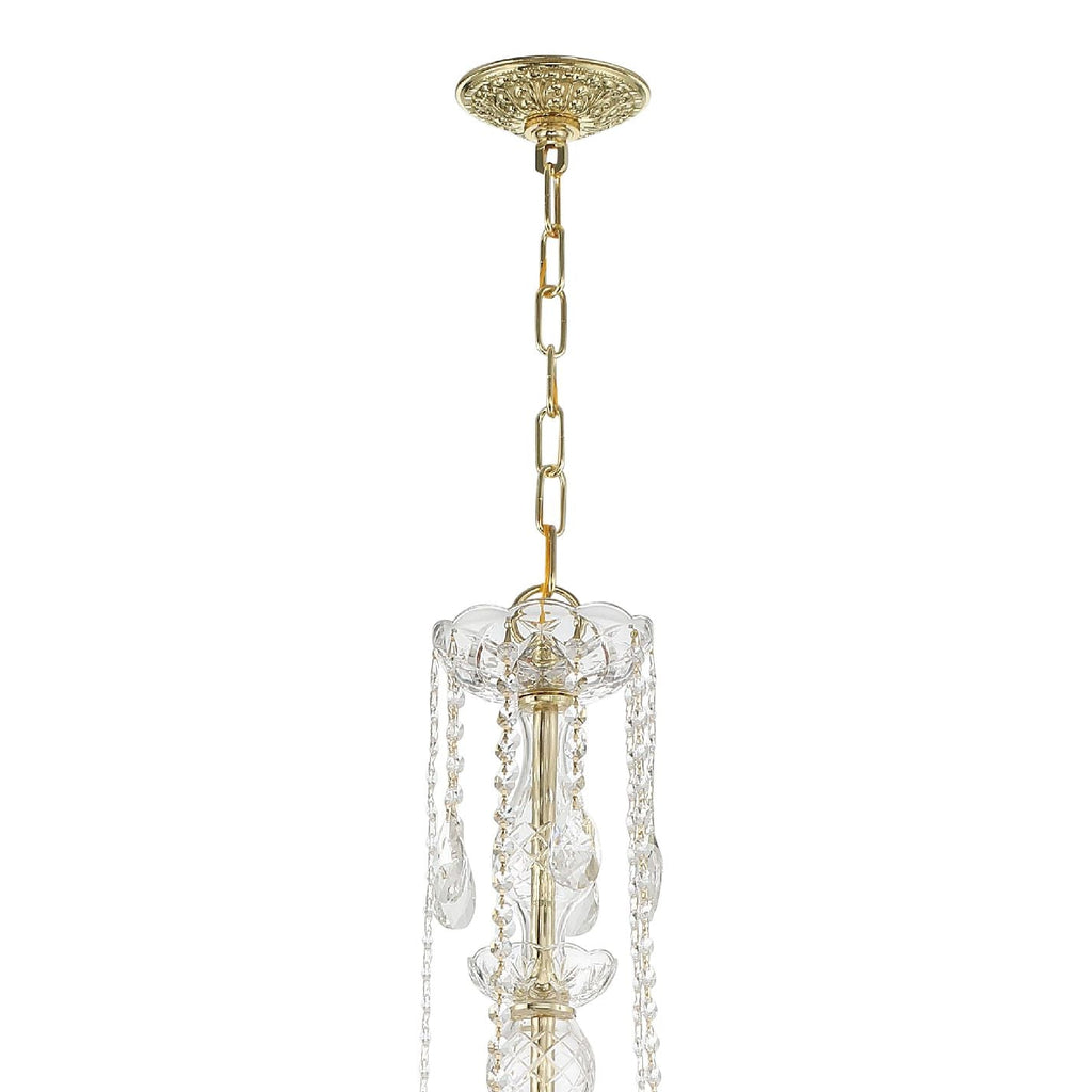 Traditional Crystal 25 Light Polished Brass Chandelier