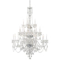 Traditional Crystal 25 Light Polished Chrome Chandelier