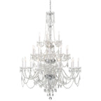 Traditional Crystal 25 Light Polished Chrome Chandelier