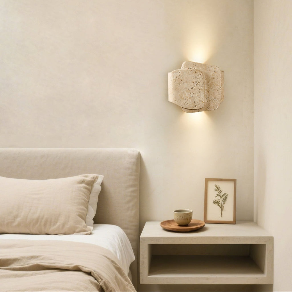 Travara Layered Travertine Wall Light