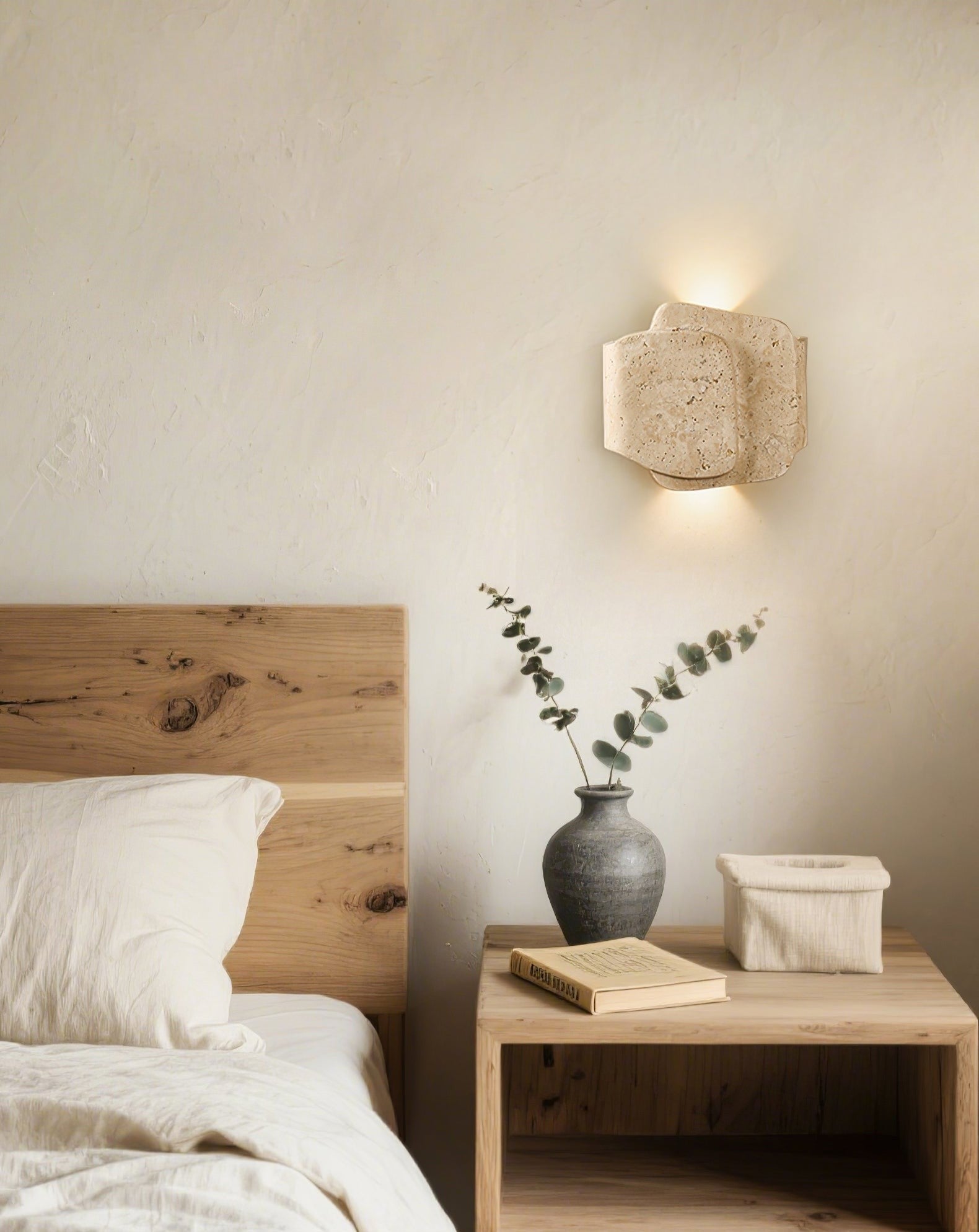Travara Layered Travertine Wall Light