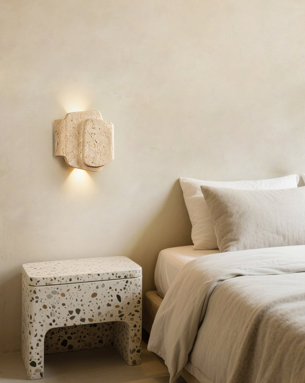 Travara Layered Travertine Wall Light