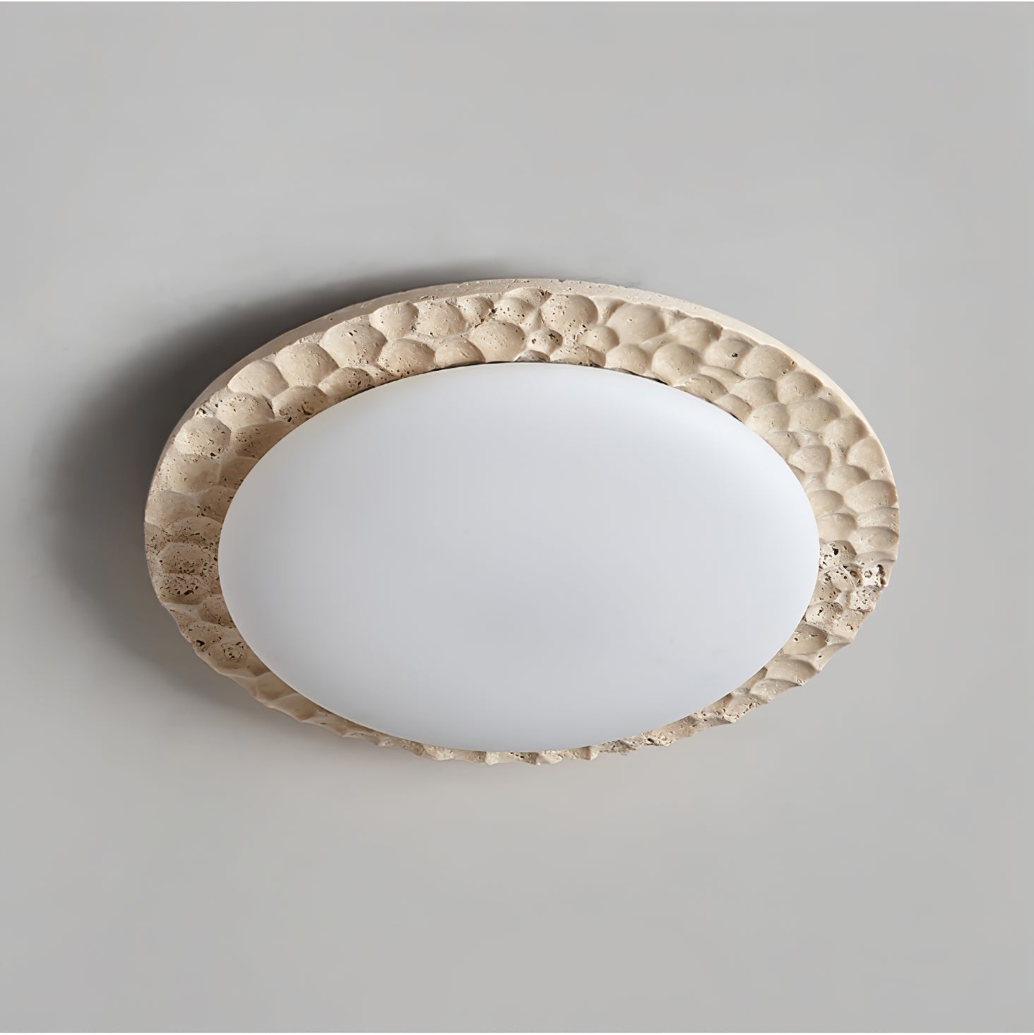 Travara Stone Halo Ceiling Light